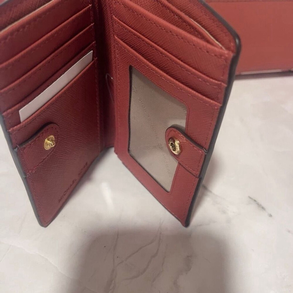 Michael Kors Sinclair Shopper Tote With Matching Wallet Set Pink White Cinnamon - Picture 10 of 10